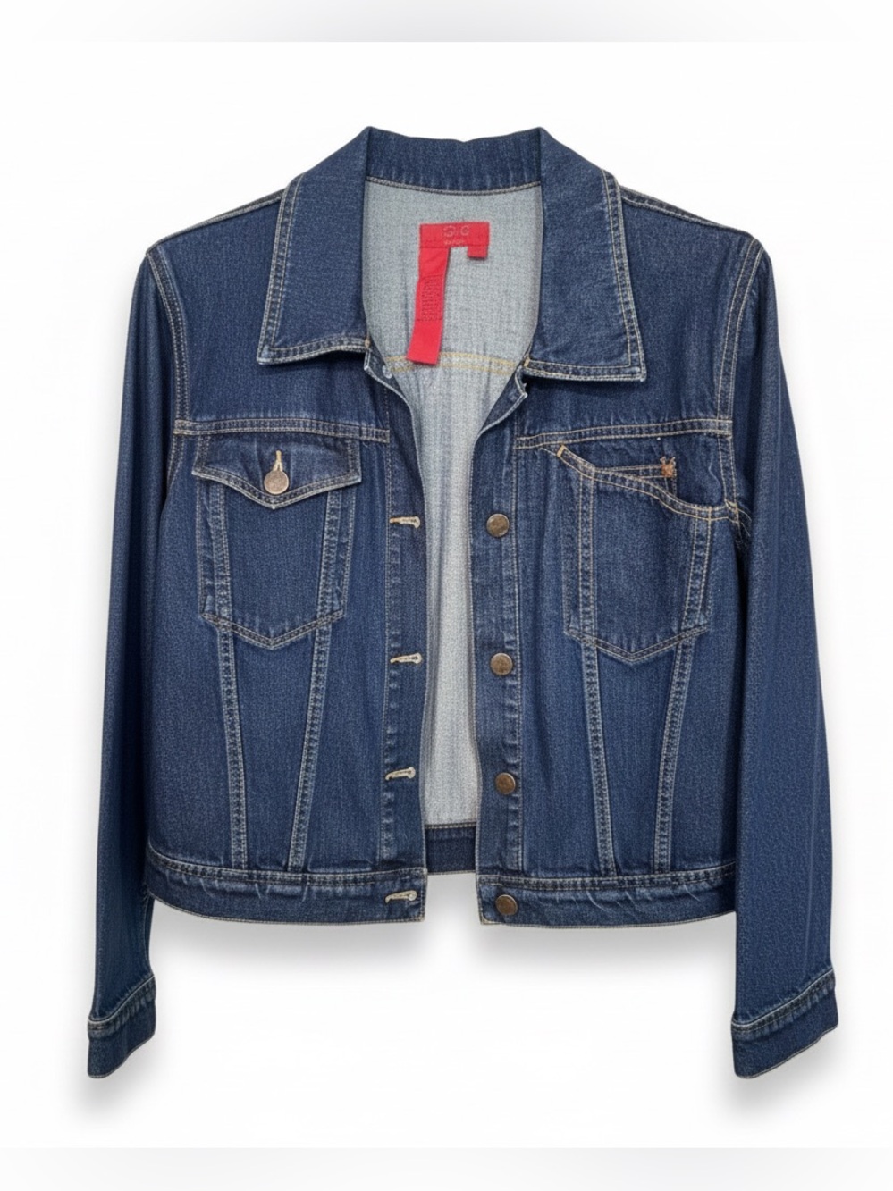 BCBG Max Azria Women’s Dark Wash Denim Jacket | Small | 100% Cotton